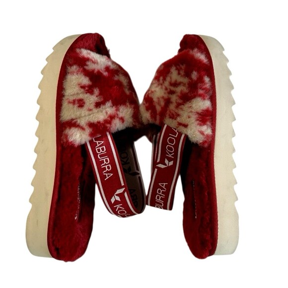 Koolaburra by UGG  Fuzz'n Faux Fur Slide Slipper  Red Tie Dye Womens Sz 7 - Picture 11 of 15